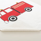 Red Fire Truck Sherpa Deken (3/4)