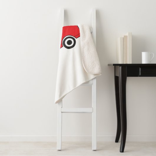 Red Fire Truck Sherpa Deken (In situ)