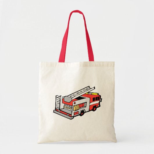 Red Fire Truck Tote Bag (Voorkant)
