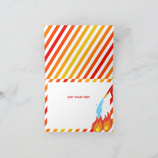 Red Fire Truck Verjaardagsfeestje Dank u Bedankkaart (Binnen)