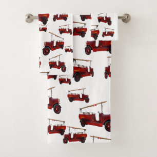 Red Fire Trucks, Bad Handdoek