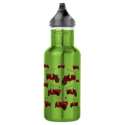 Red Fire Trucks Pattern Waterfles (Rechts)
