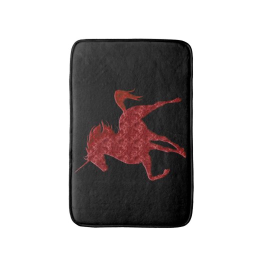 Red Fire Unicorn Bath Mat (Voorkant Verticaal)