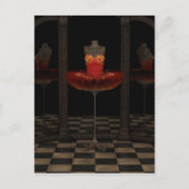 Red Firebird Classical Ballet Tutu Reflections Briefkaart (Voorkant)