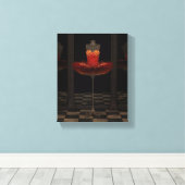 Red Firebird Klassiek Ballet Tutu Reflections Canvas Afdruk (Insitu (Houten vloer))