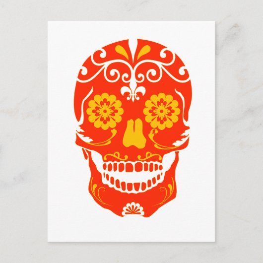 RED FIRED SKULL BRIEFKAART (Voorkant)