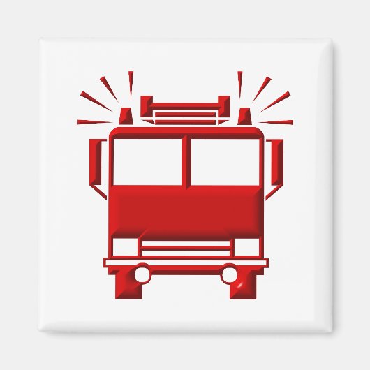 Red Firetruck Magneet (Voorkant)