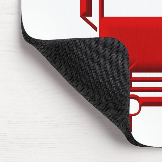 Red Firetruck Muismat (Hoek)