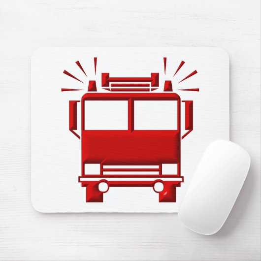 Red Firetruck Muismat (Met muis)