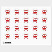 Red Firetruck Ronde Sticker (Vel)