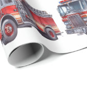 Red Firetruck's Cadeaupapier (Rol Hoek)