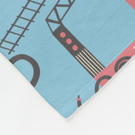 Red Firetrucks Firefighter Kinder Fleece Deken (Hoek)