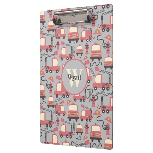 Red Firetrucks Firefighter Kinder Klembord (Links)