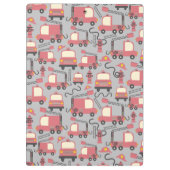 Red Firetrucks Firefighter Kinder Klembord (Achterkant)