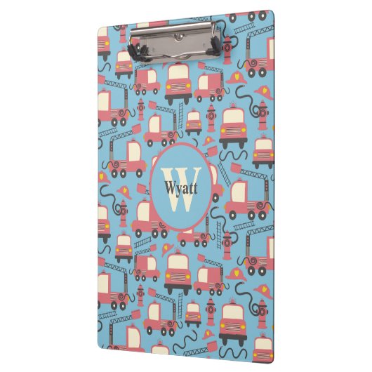 Red Firetrucks Firefighter Kinder Klembord (Links)