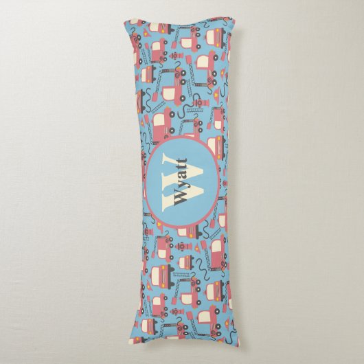 Red Firetrucks Firefighter Kinder Lichaamskussen (Voorkant Verticaal)