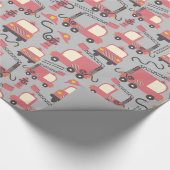 Red Firetrucks Firefighter Kinder reddingsvoertuig Cadeaupapier (Hoek)