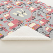 Red Firetrucks Firefighter Kinder Sherpa Deken (3/4)