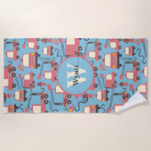 Red Firetrucks Firefighter Kinder Strandlaken (Voorkant)