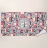 Red Firetrucks Firefighter Kinder Strandlaken (Voorkant)