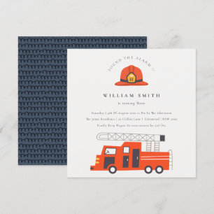 Red Firevrachtwagen Engine Kinder elke zondag uitn Bedankkaart