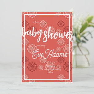 Red Fireworks Baby shower Invitation Kaart