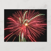 Red Fireworks Briefkaart (Voorkant)