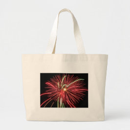 Red Fireworks Grote Tote Bag