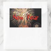 Red Fireworks Happy New Year 2024 R Sticker (Tas)