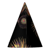 Red Fireworks Happy New Year 2025 Party Pet Feesthoedjes (Achterkant)