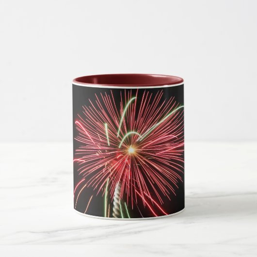 Red Fireworks Mok (Midden)