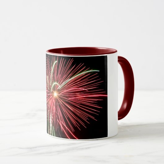 Red Fireworks Mok (Voorkant rechts)