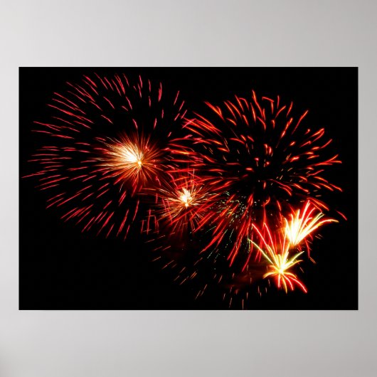 Red Fireworks Poster (Voorkant)