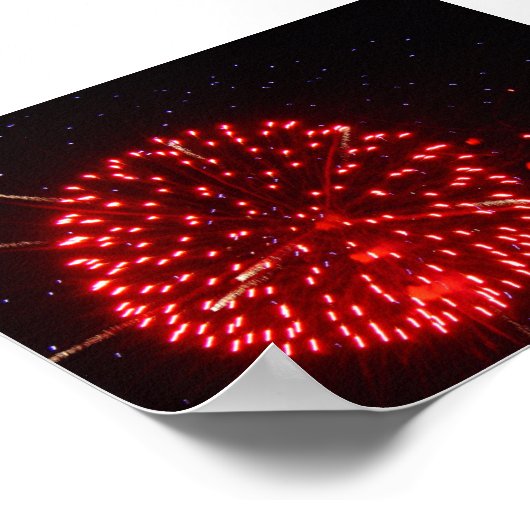 Red Fireworks Poster (Hoek)