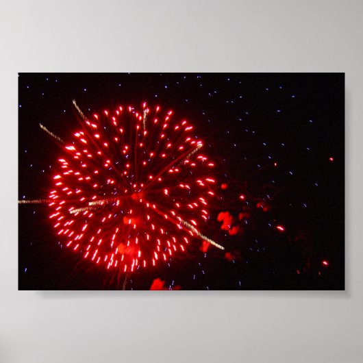Red Fireworks Poster (Voorkant)