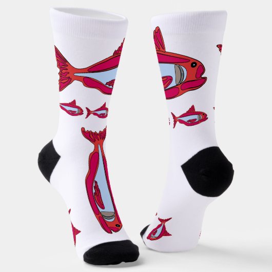 Red Fish Crew Sokken (Gebogen)
