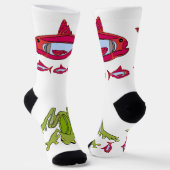 Red Fish Crew Sokken (Gebogen)