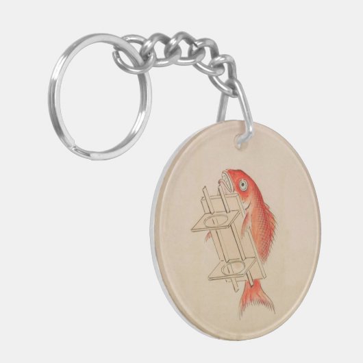 Red Fish Yokai (Trouwboekrol) Sleutelhanger (Voorkant Links)