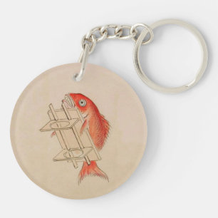 Red Fish Yokai (Trouwboekrol) Sleutelhanger