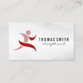 Red Fitness Logo | Gezondheid Visitekaartje (Voorkant)