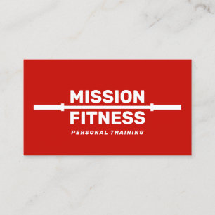 Red Fitness Personal Trainer Training Visitekaartje