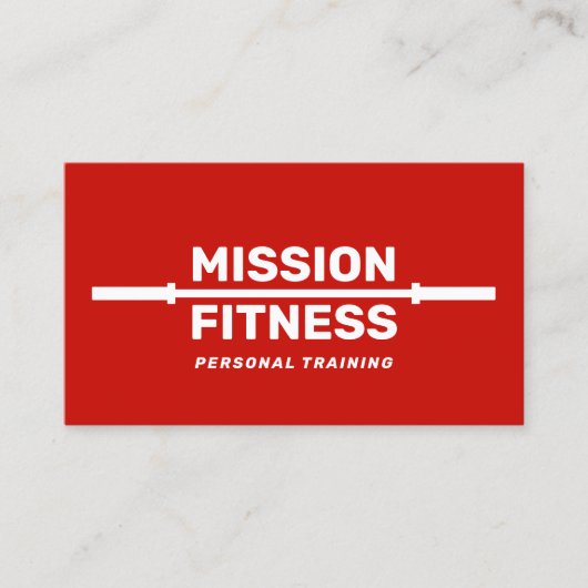 Red Fitness Personal Trainer Training Visitekaartje (Voorkant)