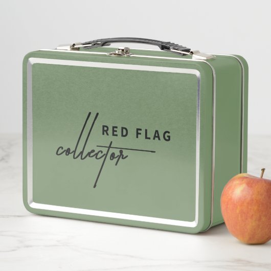"Red Flag Collector" Lunch Box (In situ)