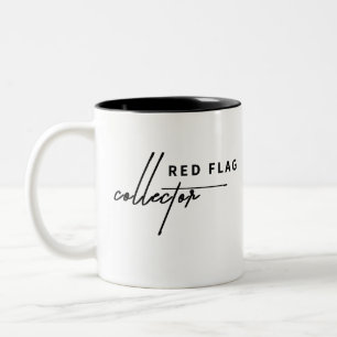 Red Flag – Sip met een kant van de waarschuwing Tweekleurige Koffiemok