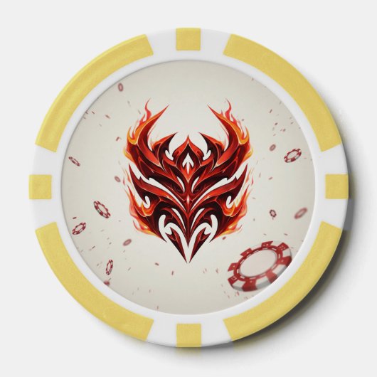 Red Flam Arena: Geïnspireerd Poker Chip Design (Voorkant)