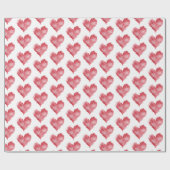 Red Flame Hearts Bridal Shower Cadeaupapier (Vlak)