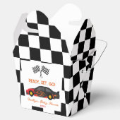 Red Flame Race Auto Ready Set Go Baby shower Bedankdoosjes (Geopend)