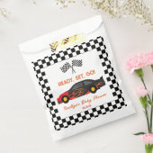Red Flame Race Auto Ready Set Go Baby shower Bedankzakje (Gezegeld)