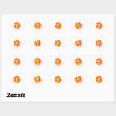 Red Flame Sun Ecology Graphic.png Hart Sticker (Vel)