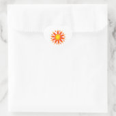 Red Flame Sun Ecology Graphic.png Hart Sticker (Tas)